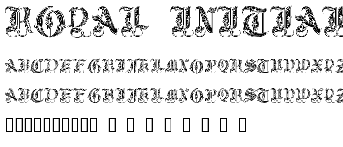 Royal Initialen font